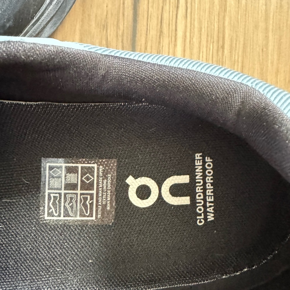 On Running Cloudventure Black and Blue Shoes - Picture 8 of 11
